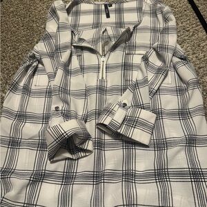 Plaid Zip-Up Shirt
